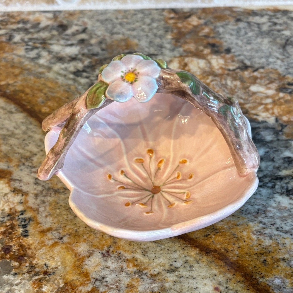 Vintage SylvaC England Flower Trinket Dish
